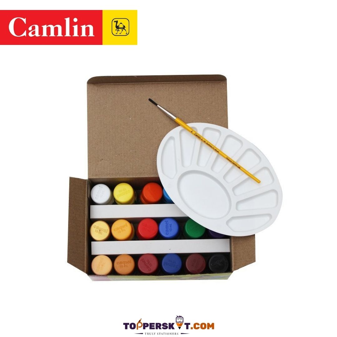 Camlin Student Poster Colour Set -Multicolour :  Elevate Your Artistic Expression with Vibrant Brilliance ( Pack of 18 ) - Topperskit LLP