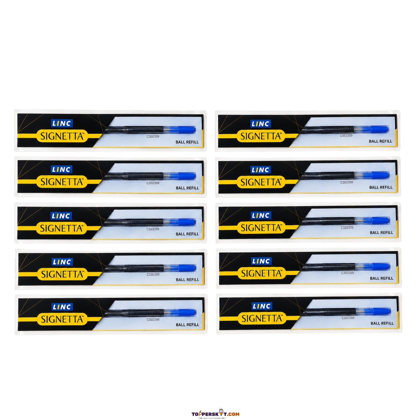(10 Pcs.) Linc Signetta Ball Pen Refill - Blue