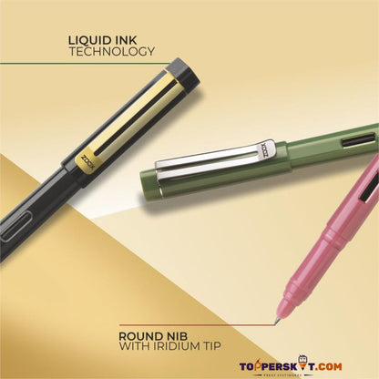 Flair Zoox A9 Fountain Pen with Gold Finish ( Pack of 1 )