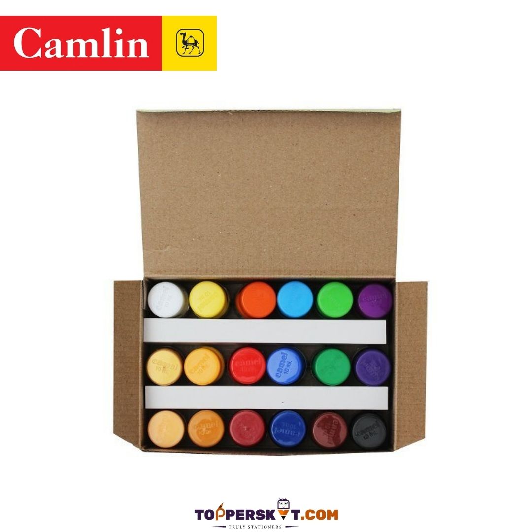 Camlin Student Poster Colour Set -Multicolour :  Elevate Your Artistic Expression with Vibrant Brilliance ( Pack of 18 ) - Topperskit LLP