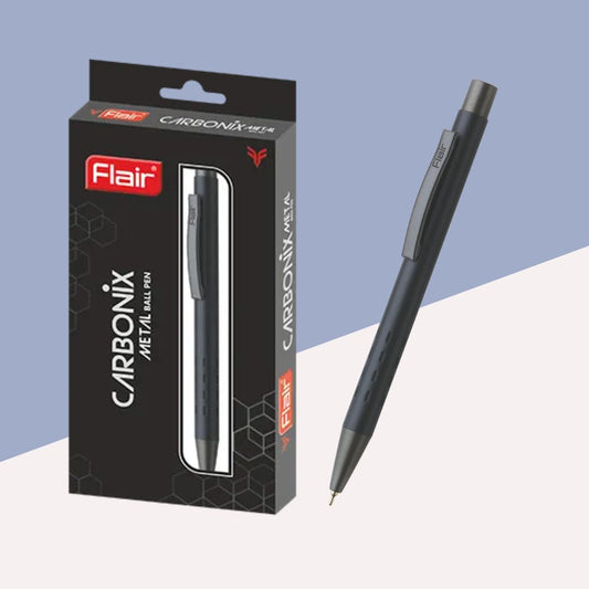 Flair Inky Carbonix Metal Ball Pen – A Fusion of Style and Precision ( Pack f 1 ) - Topperskit LLP