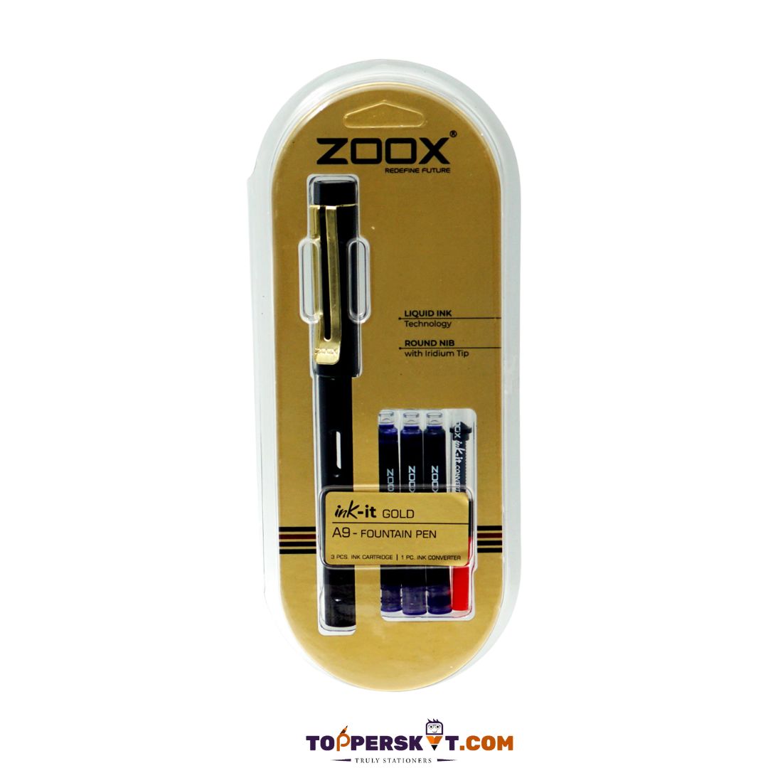 Flair Zoox A9 Fountain Pen with Gold Finish ( Pack of 1 )