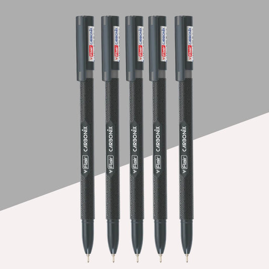 Flair Carbonix Blu Ball Pen – Black : Unleash the Power of Effortless Writing ( Pack of 1 ) - Topperskit LLP