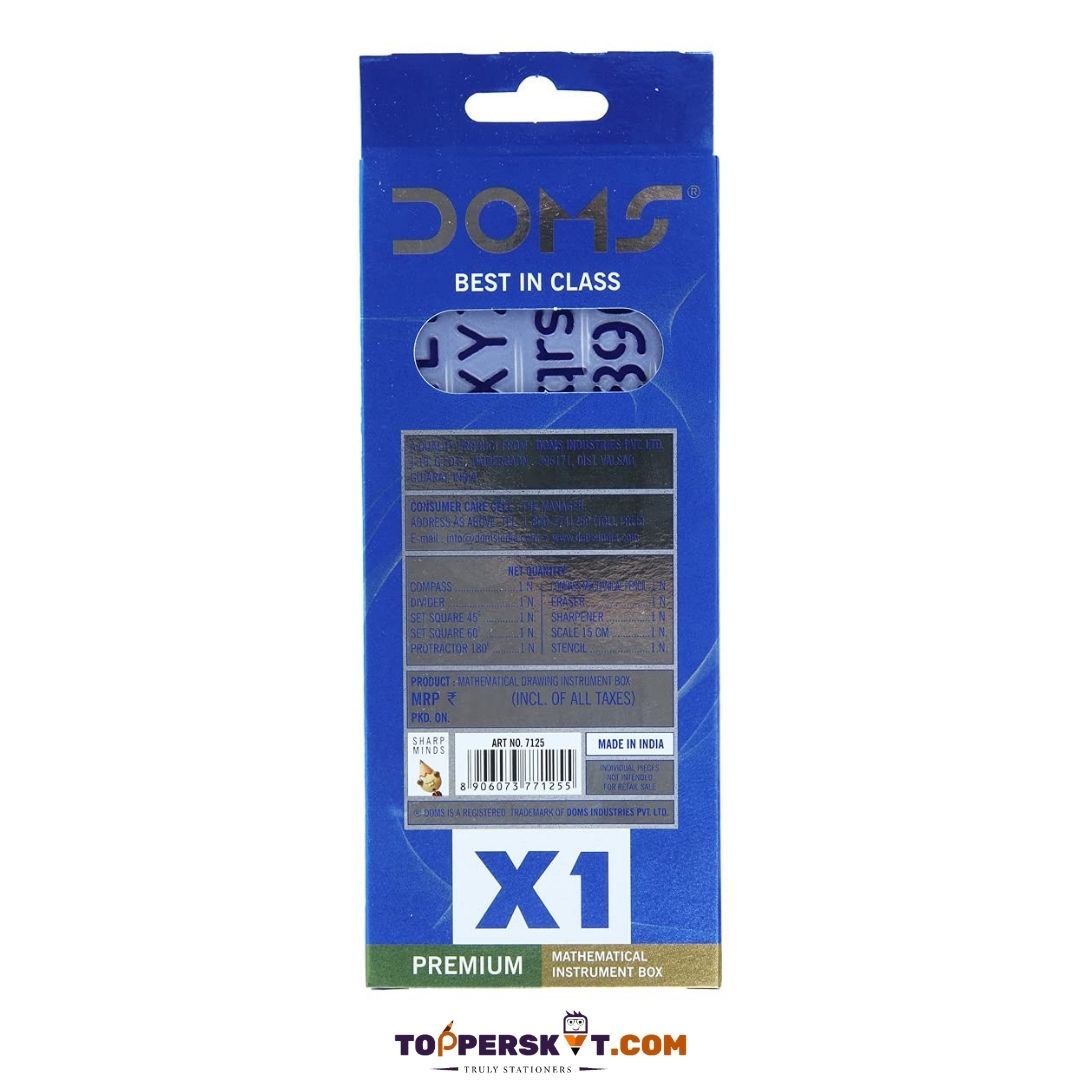 Doms X1 Premium Geometry Box: Precision and Perfection in Every Mark ( Pack Of 1 ) - Topperskit LLP