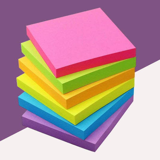 Colorful Designer Sticky Notes - 3 inch x 3 inch : Keep your work organised ( Pack of 1 ) - Topperskit LLP