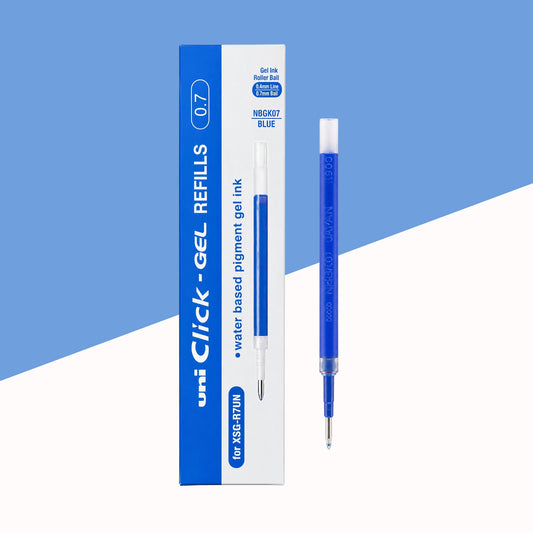 (5 Pcs.) Uni Click Gel NBGK07 Roller Ball Refill - Blue