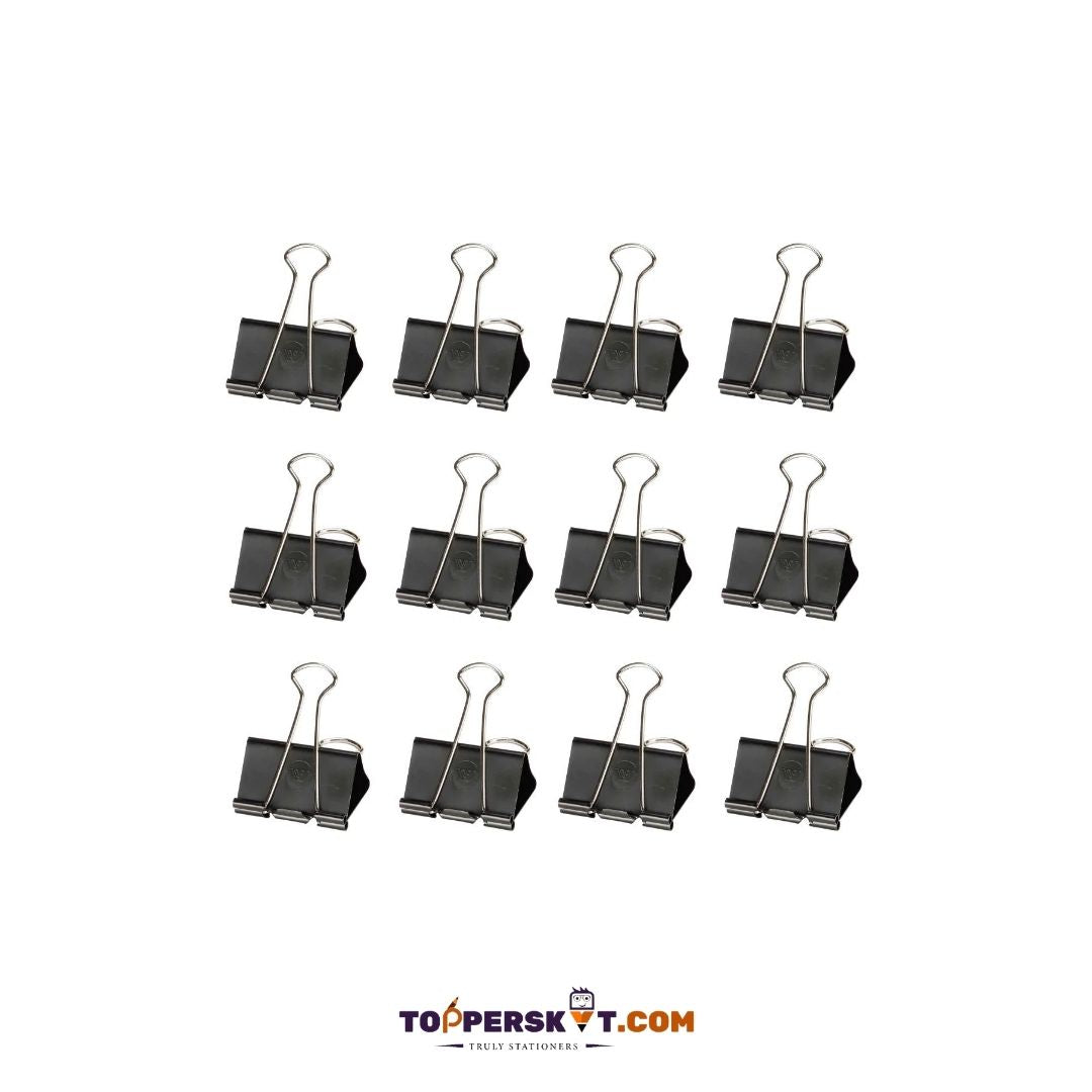 WorldOne 25mm Paper Holding Binder Clips  : Premium Quality for Secure Document Organization ( Pack of 12 ) - Topperskit LLP