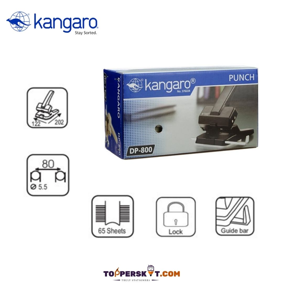 Kangaro 800 Punching Machine: Hand-Held Precision with 65-Sheet Capacity and Floating Punch for Enhanced Performance ( Pack of 1 ) - Topperskit LLP