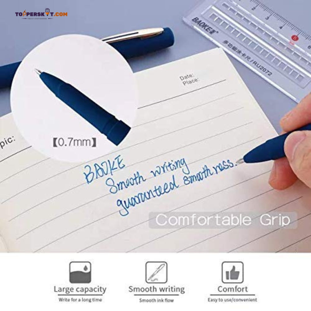 Baoke Blue 0.7mm Gel Pen with Antibacterial Protection (Pack of 1)