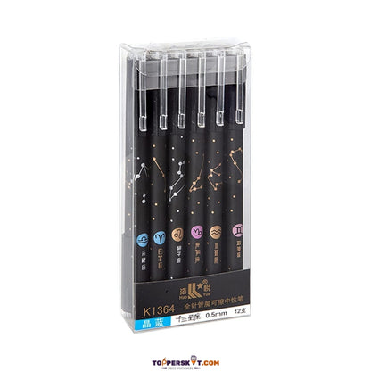 (10 Pcs.) Space-Themed Erasable Gel Pen - Blue