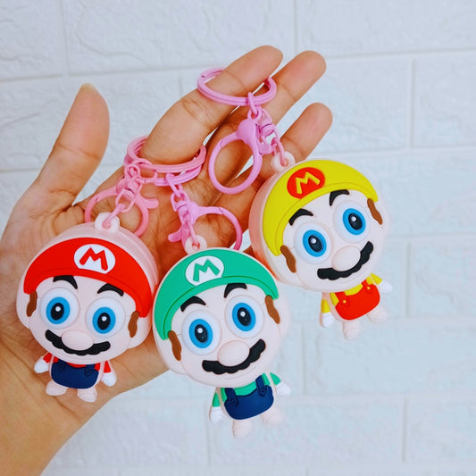 3D Rubber Silicone Mario Keychain (Pack of 1)