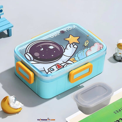 Premium SUS 304 Stainless Steel Lunch Box – Leakproof & Durable (Pack of 1)