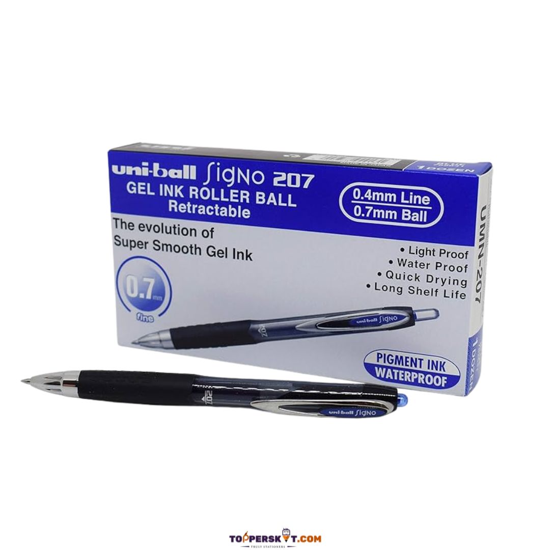 Uni-ball Signo 207 Gel Ink Roller Ball Pen-Blue (Pack of 1)