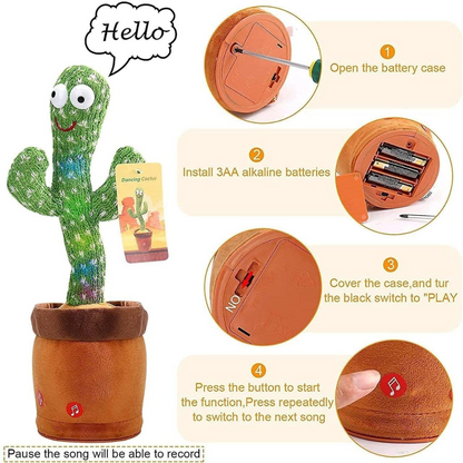 BigFun Toy Cactus - Interactive and Fun Plush Toy (Pack of 1)