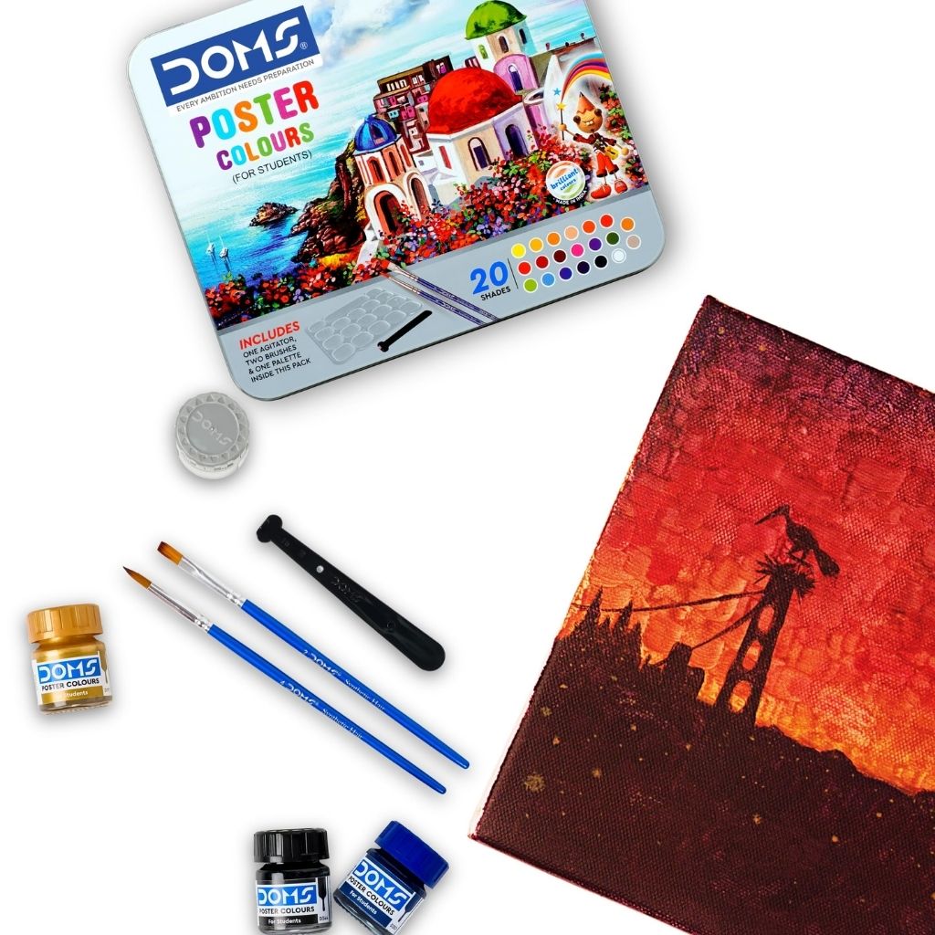 Doms Poster Colours - Multicolour (Pack of 20)