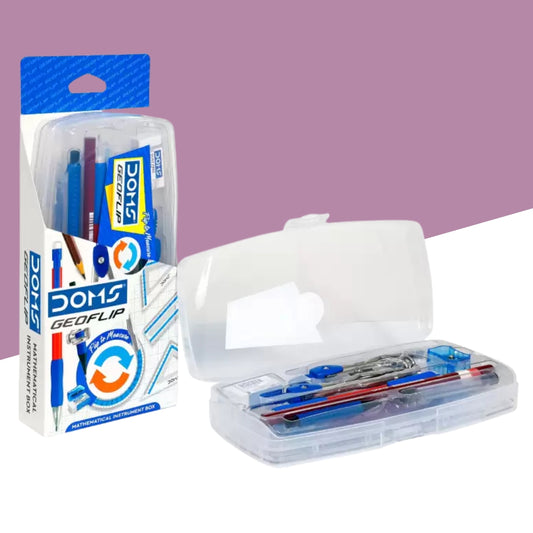 Doms Geoflip Mathematical Instrument Box – Complete Geometry Set (Pack of 1)