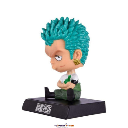 Cartoon Roronoa Zoro Anime Bobble Head – Fun Car Dashboard & Desk Décor (Pack of 1)