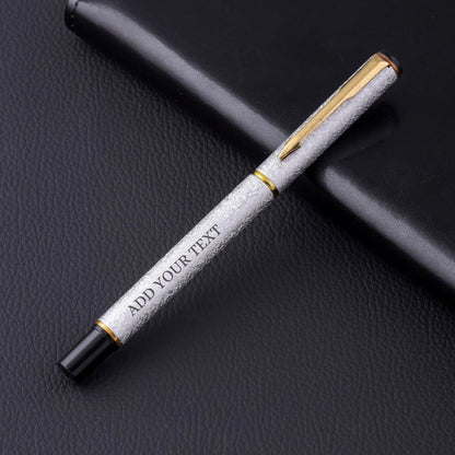 Vertex Executive Silver Body Metal Roller Ball Pen With Luxury Box – Blue Ink (Pack of 1)