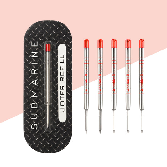 (5 Pcs.) Submarine Joter Ball Pen Refill – Red