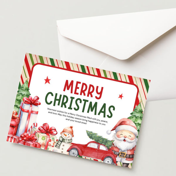 (4 Pcs.) Christmas Greeting Card with Envelope