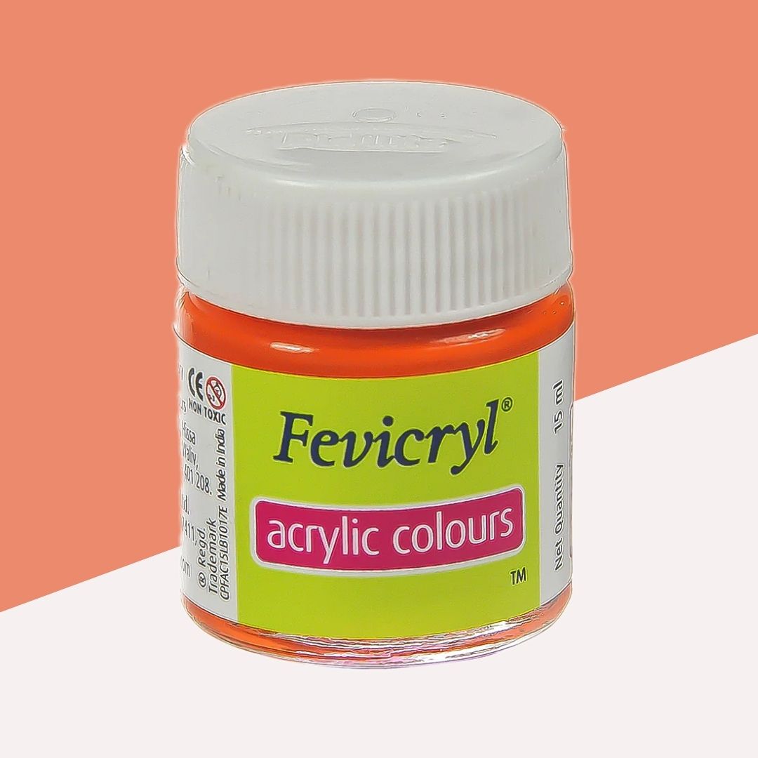 Fevicryl Acrylic Colour – Orange : Elevate Your Artistic Expressions with Vibrant Hues ( Pack of 1 ) - Topperskit LLP