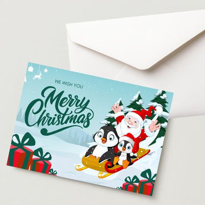 Christmas Greeting Card- 300 GSM Paper with Envelope (Pack of 1)