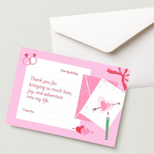 Premium  Propose Card - 300 GSM Cold Pressed Paper (Pack of 1)