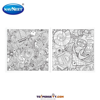 Navneet Serene Seascapes Mandala Colouring Book : Tranquil Tides ( Pack of 1 ) - Topperskit LLP