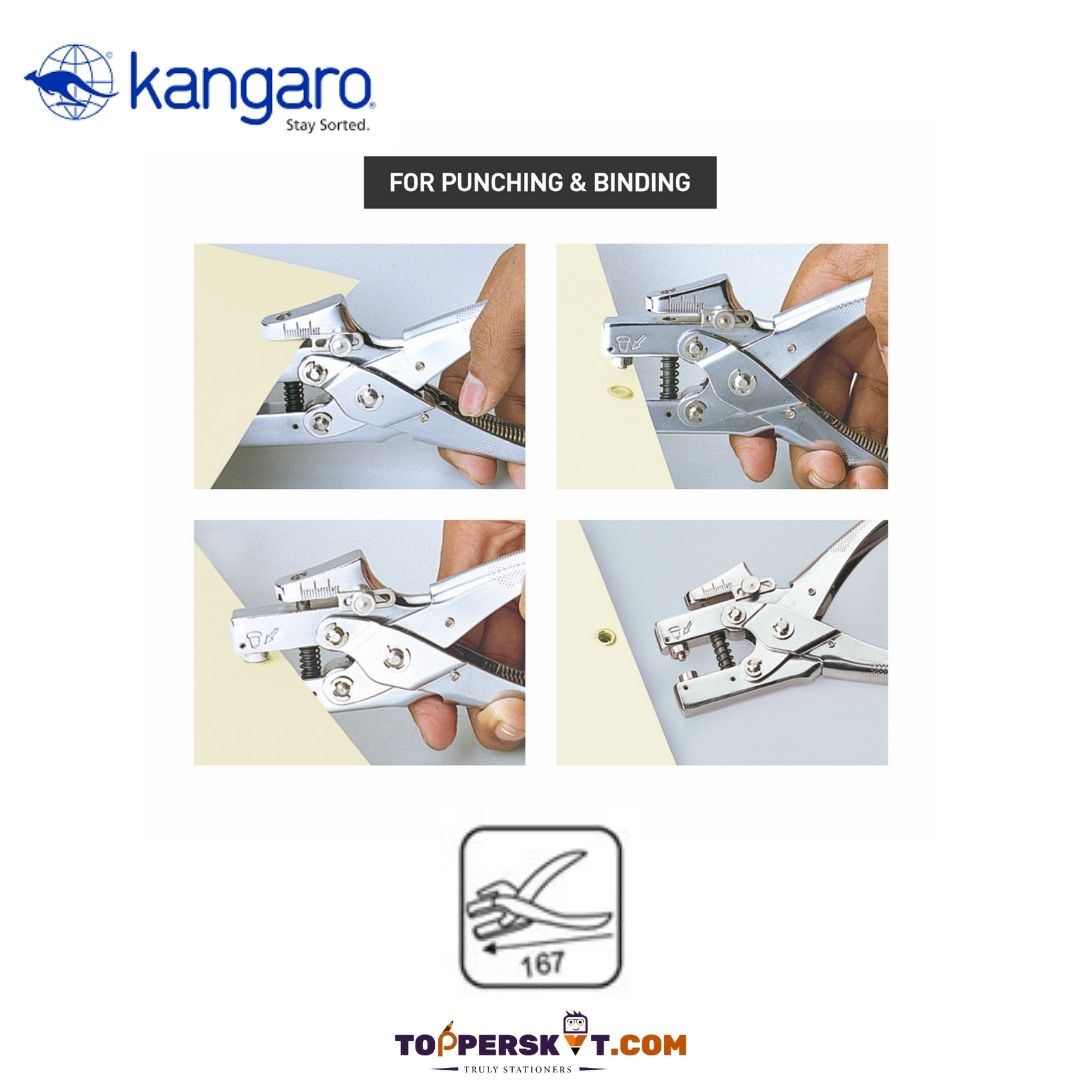 Kangaro EP20 Eyelet Machine: Durable Alloy Steel Construction, 4.5mm Punching Diameter, Ideal for Professional Corner Binding ( Pack of 1 ) - Topperskit LLP