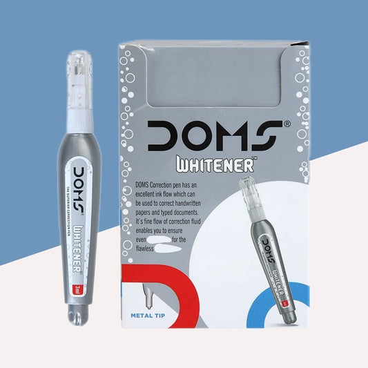 DOMS Whitener Pen  – 3 ml :  Precision Corrections with Smooth Flow and Quick-Drying Formula ( Pack of 1 )