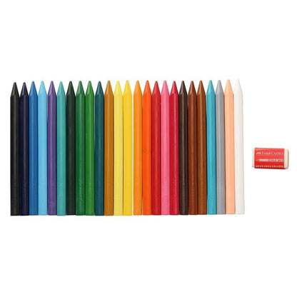 Faber-Castell Erasable Plastic Crayons: Vibrant Shades for Creative Freedom ( Pack Of 25 ) - Topperskit LLP