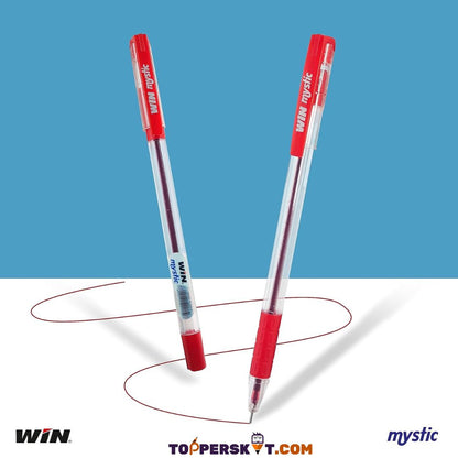 Win Mystic Ball Pen – Red: Elegance and Comfort in Every Stroke ( Pack of 5 ) - Topperskit LLP