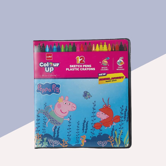 Cello Colour Up Peppa Pig Sketch Pens / Plastic Crayons ( Pack Of 24 ) - Topperskit LLP