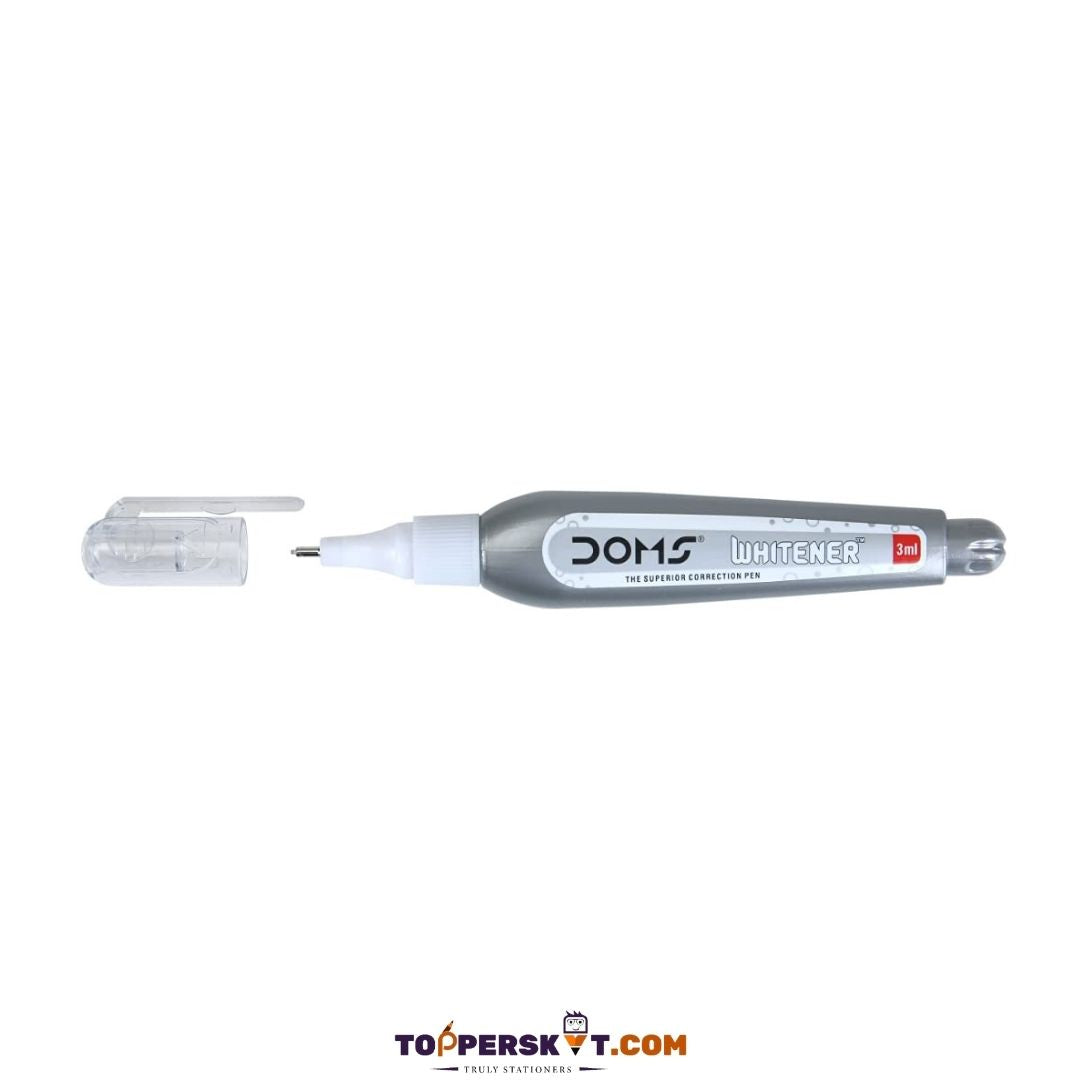 DOMS Whitener Pen  – 3 ml :  Precision Corrections with Smooth Flow and Quick-Drying Formula ( Pack of 1 ) - Topperskit LLP