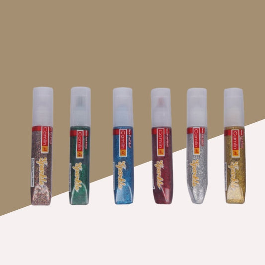 Camel Sparkle Glitter Colours: Vivid Shades in 5 ml Tubes ( Pack Of 6 ) - Topperskit LLP