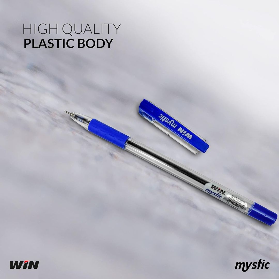 Win Mystic Ball Pen – Blue: Elegance and Comfort in Every Stroke ( Pack of 5 ) - Topperskit LLP