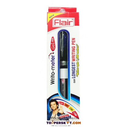 Flair Writometer Gel Pen – Black: Write Long, Write Stylish, Write Smart ( Pack of 1 ) - Topperskit LLP