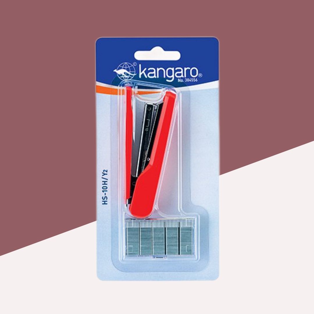 Kangaro HS-10H/Y2 Stapler And Staples Pack – Effortless Stapling for Office and More ( Pack of 1 ) - Topperskit LLP