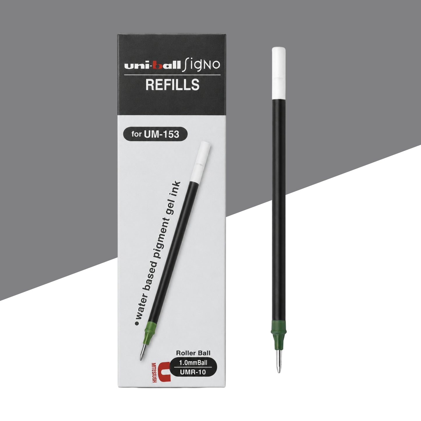 Uni-ball Signo UMR-10 Roller Ball Pen Refill - Black (Pack of 1)