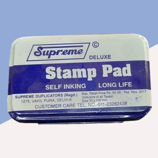 Supreme Deluxe Violet Stamp Pad – Medium : Metal Craftsmanship, Smudge-Free Precision, and Instant Drying Brilliance ( Pack of 1 ) - Topperskit LLP