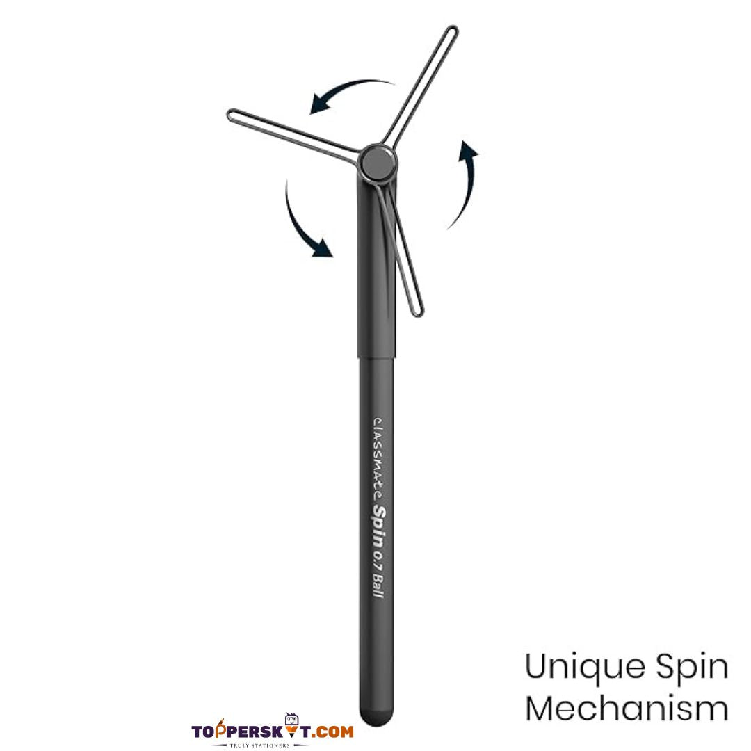 Classmate Spin 0.7 Ball Pen - Black (Pack of 1)