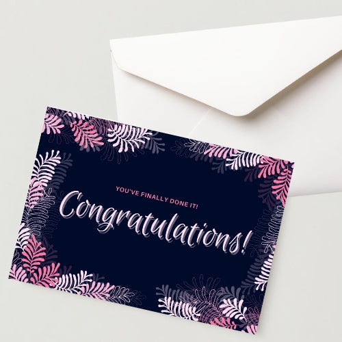 Congratulation Greeting Card – 300 GSM Cold Pressed Paper with 1 Envelope