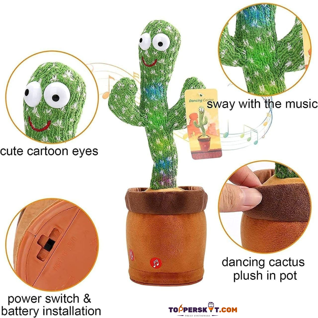 BigFun Toy Cactus - Interactive and Fun Plush Toy (Pack of 1)