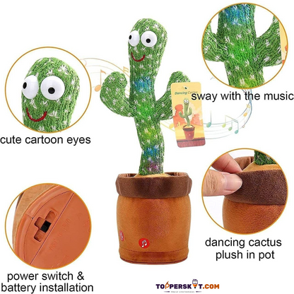 BigFun Toy Cactus - Interactive and Fun Plush Toy (Pack of 1)