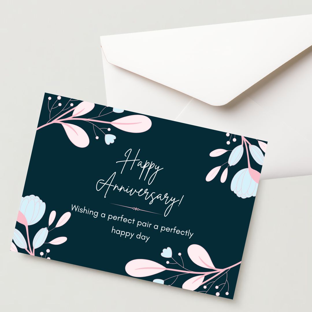 Premium Anniversary  Greeting Card with Envelope 300 GSM Cold-Pressed Paper (Pack of 1)