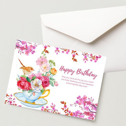 Premium Birthday Card with Envelope 300 GSM Cold-Pressed Paper (Pack of 1)