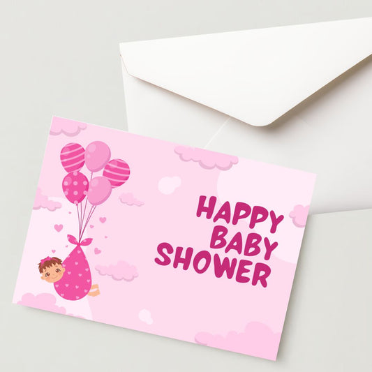 Premium Baby Shower Greeting Card - 300 GSM Cold Pressed Paper With 1 Envelope