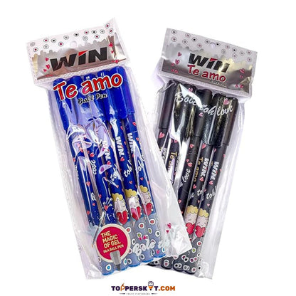 Win Te Amo Ball Pen - Blue (Pack of 5)