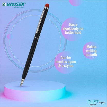 Hauser Germany Duet Stylus Ball Pen: Elevate Your Writing and Digital Experience ( Pack of 1 ) - Topperskit LLP