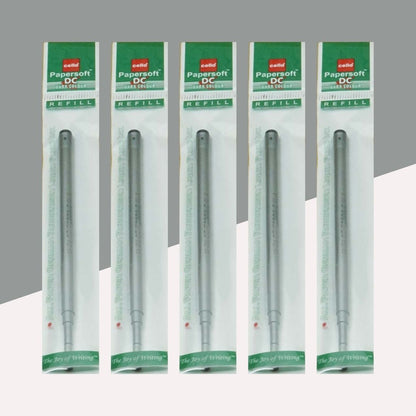 Cello Papersoft Ball Pen Refill - Black : Elevate Your Writing ( Set of 5 ) - Topperskit LLP